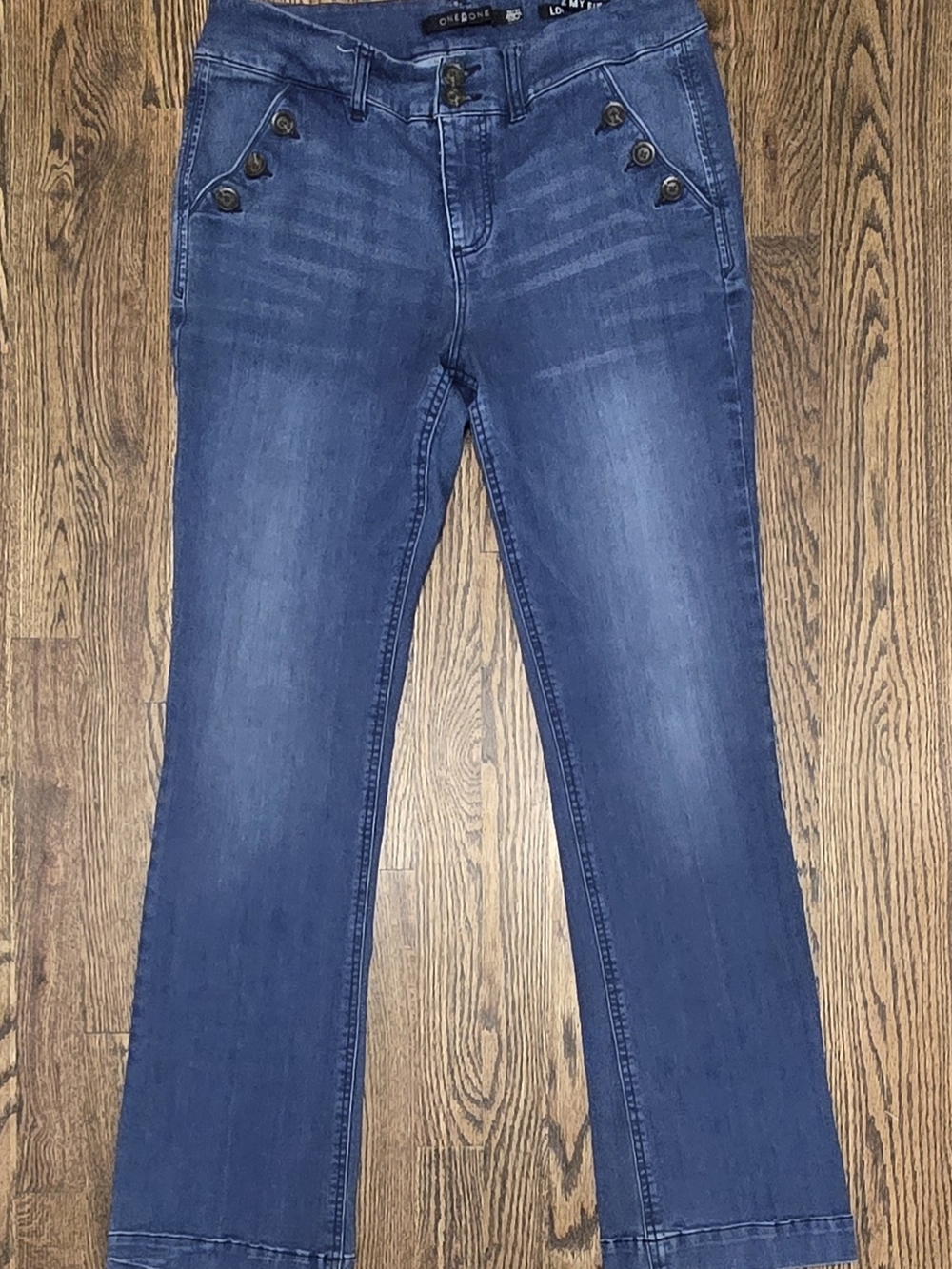 One 5 One - Blue Women's Mid-Rise Denim Jeans